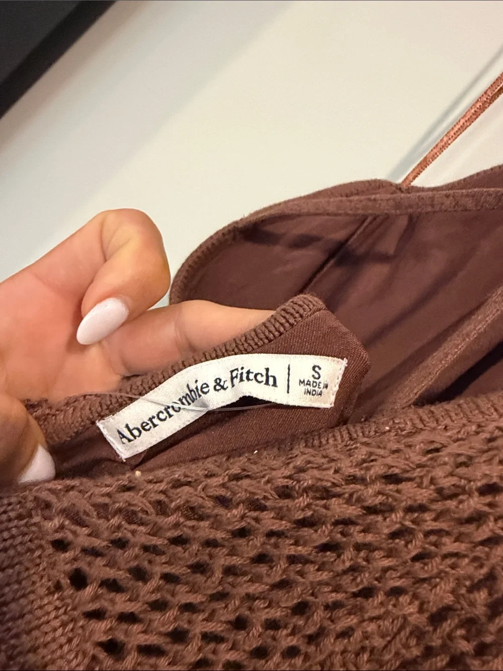 Abercrombie Brown Knit Halter Maxi Dress